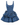 AKNVAS Devyn Denim Dress w/ 3D Roses (Carryover) - Saxe Blue
