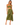 Adriana Degreas Bandeau Top & Ruffled Midi Skirt Set - Green