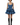 AKNVAS Devyn Denim Dress w/ 3D Roses (Carryover) - Saxe Blue