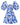 Farm Rio Garden Tiles Plaid Puff Sleeve Mini Dress - Blue