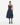 Self-Portrait Navy Sandeau Polka Dot Satin Midi Dress - Navy